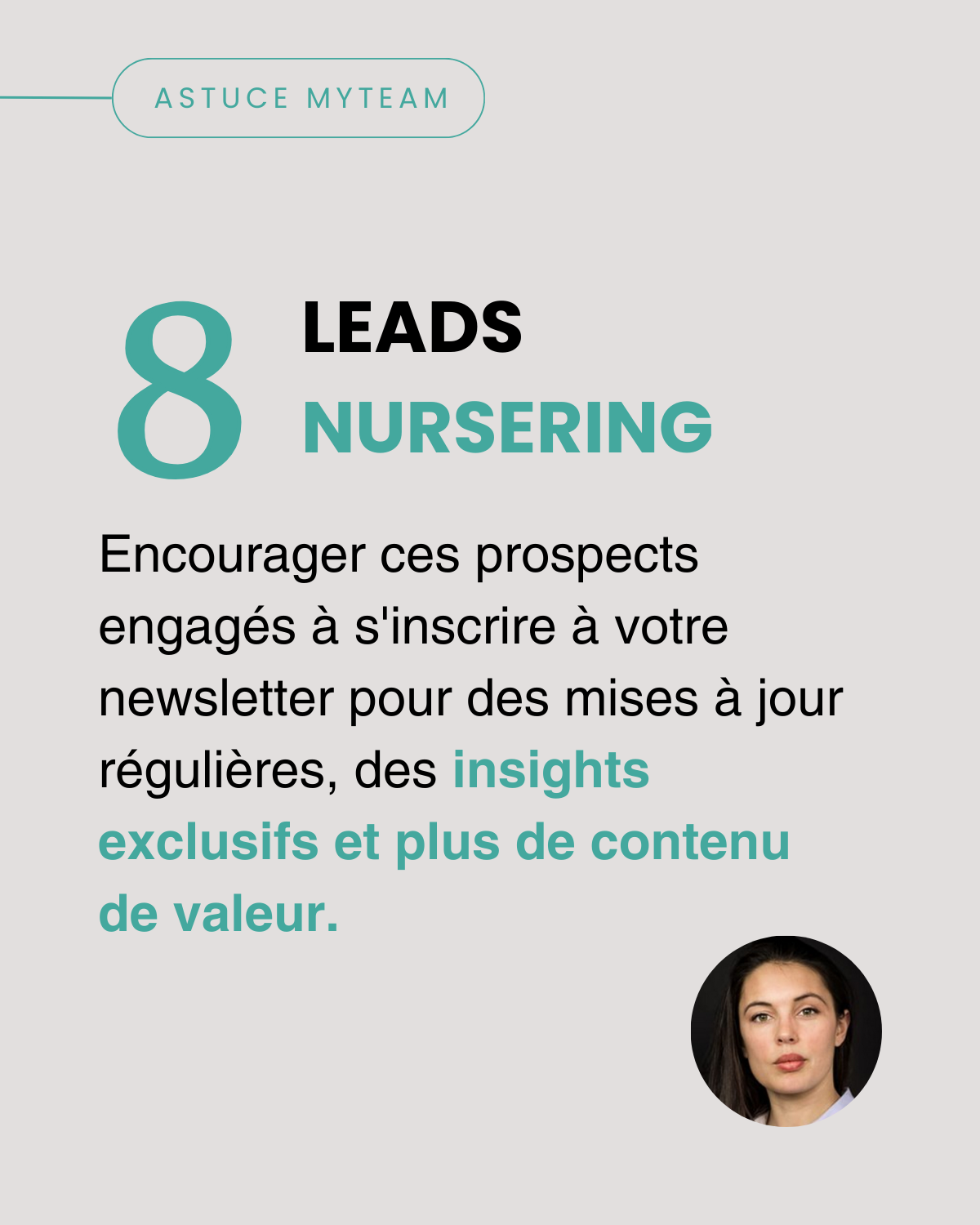 Leads nurturing via newsletter